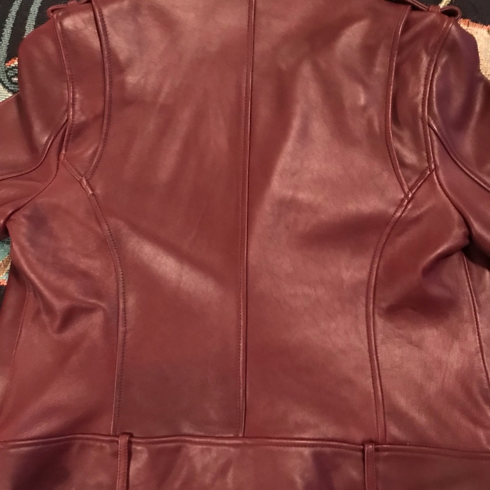 Large Wilsons Burgundy Leather Jacket!  New!!